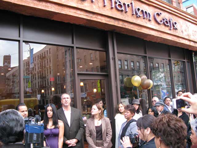 Photo of those gathered to participate in the ribbon cutton ceremony