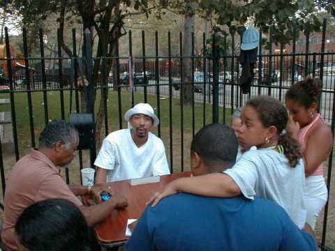 Picture of resident playing dominos