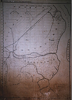 Early map of East Harlem with city block overlay