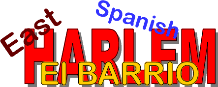 Graphic of the three East Harlem, Spanish Harlem, El-Barrio names