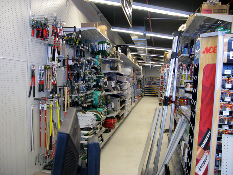 A look at the inside of the Hardware Store.