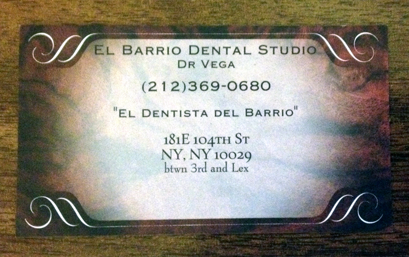 El Barrio Dental Card