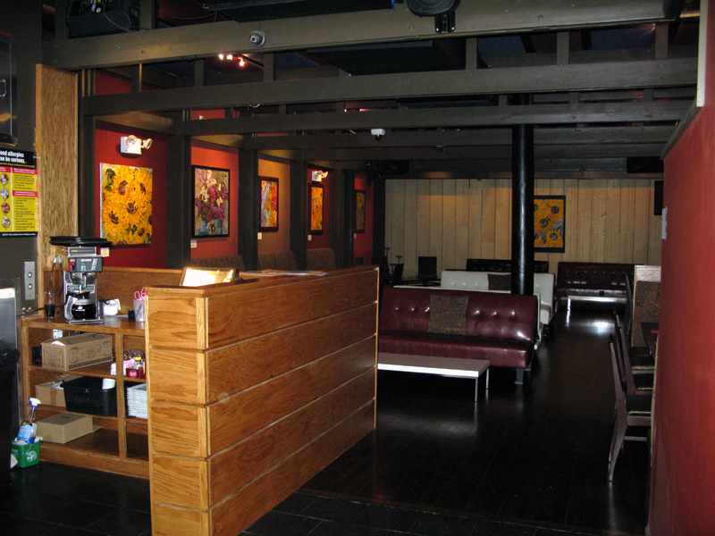 Photo of part of the inside back section of Sweet Jane's