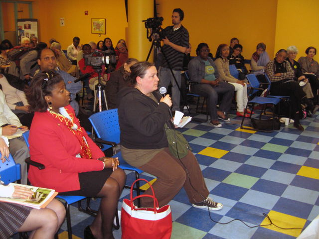 Photo of Panel of the May 13 meeting audience.
